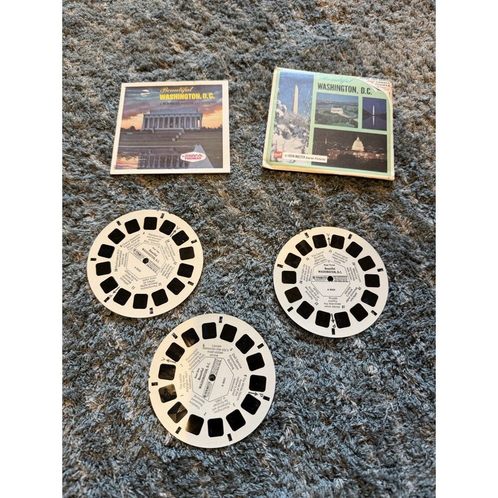 View-Master Beautiful Washington DC 3 reel packet/booklet A800 2C